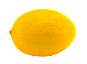 Yellow fresh healthy melon isolated on white